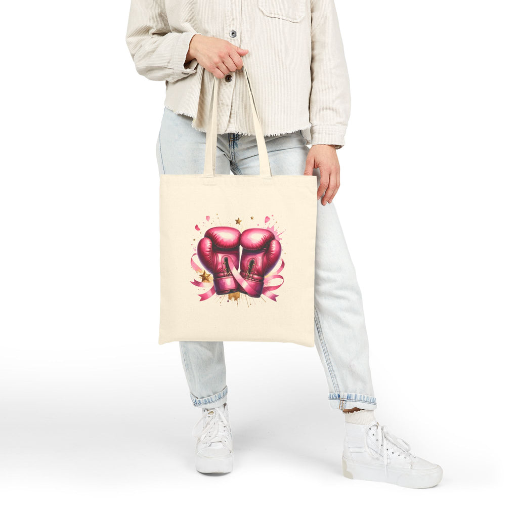 Pink October Cotton Canvas Tote Bag