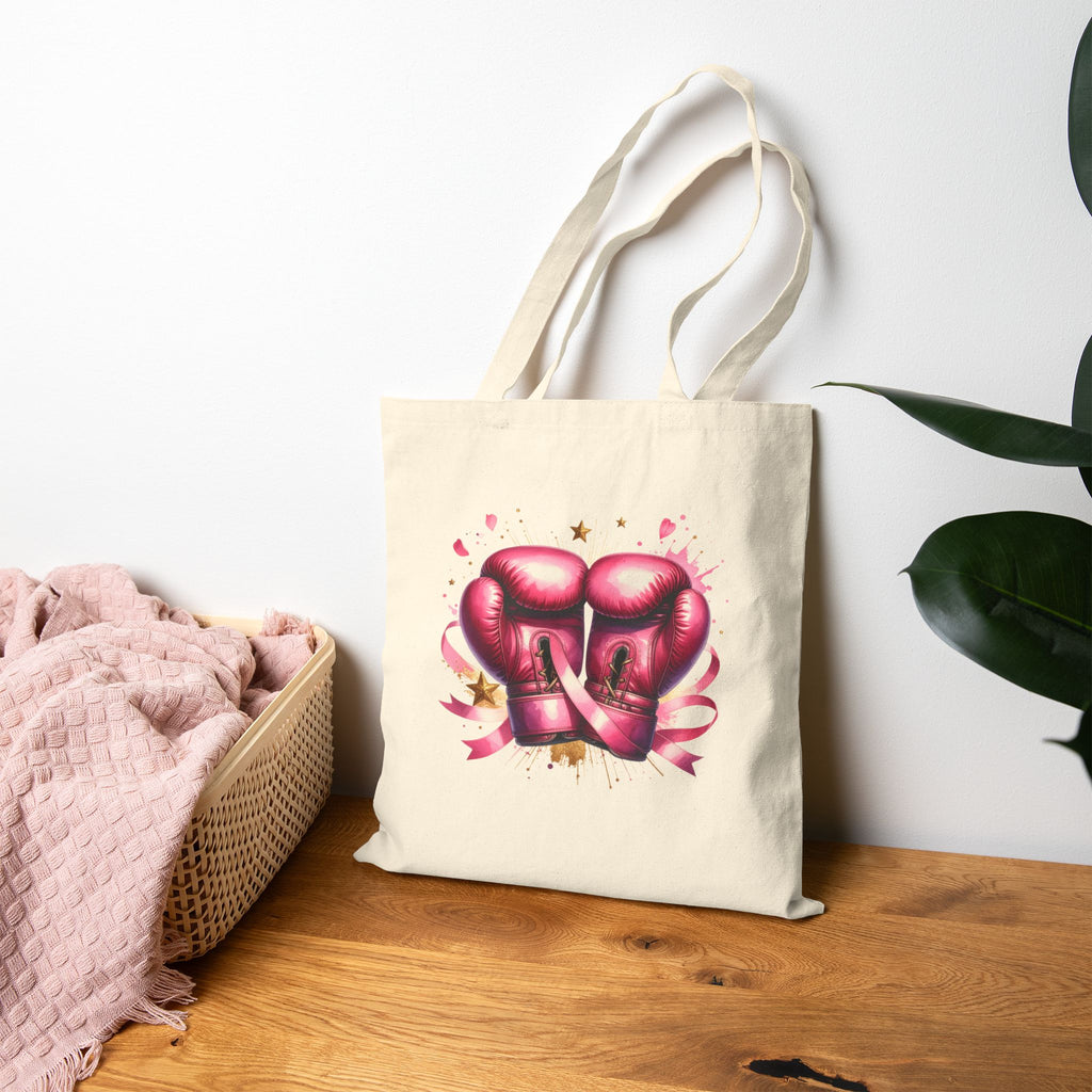 Pink October Cotton Canvas Tote Bag