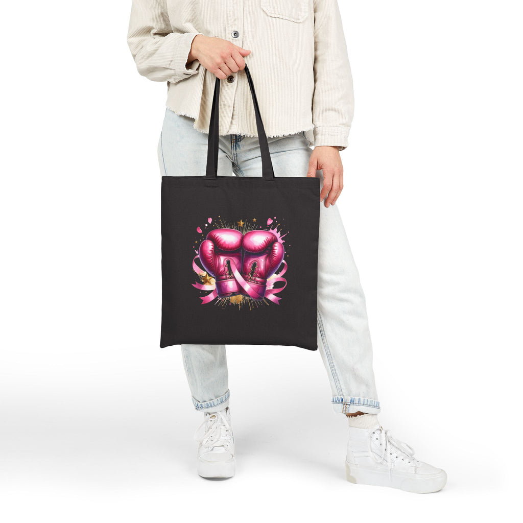 Pink October Cotton Canvas Tote Bag